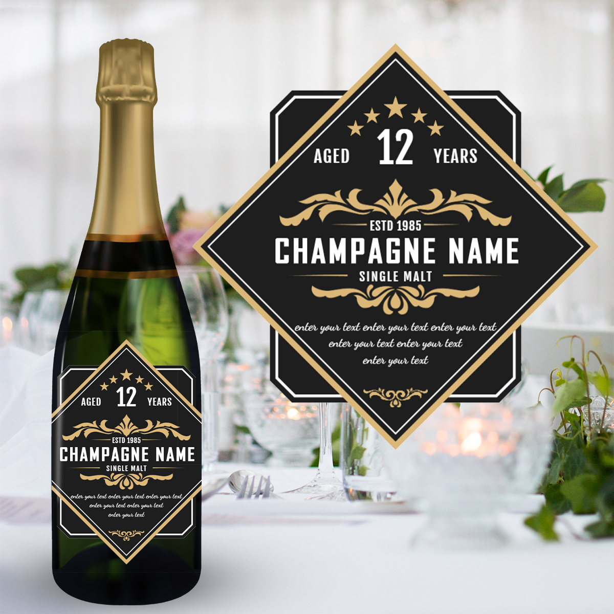 Free Champagne Bottle Template - Large  Champagne bottle, Wine bottle label  template, Mini champagne bottles