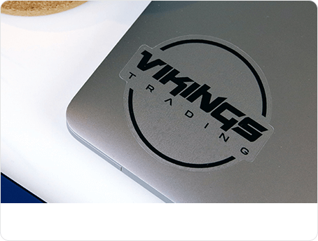  custom clear stickers on laptop