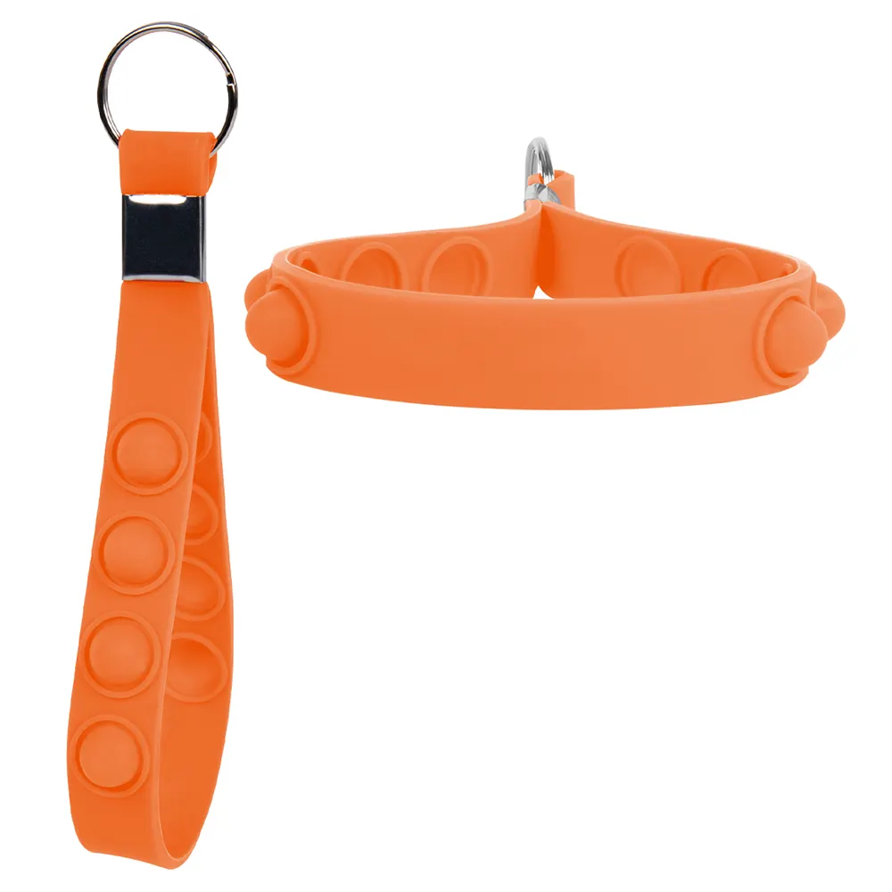 Orange Push Pop Stress Reliever Keychain Orange Push Pop Stress Reliever Keychain