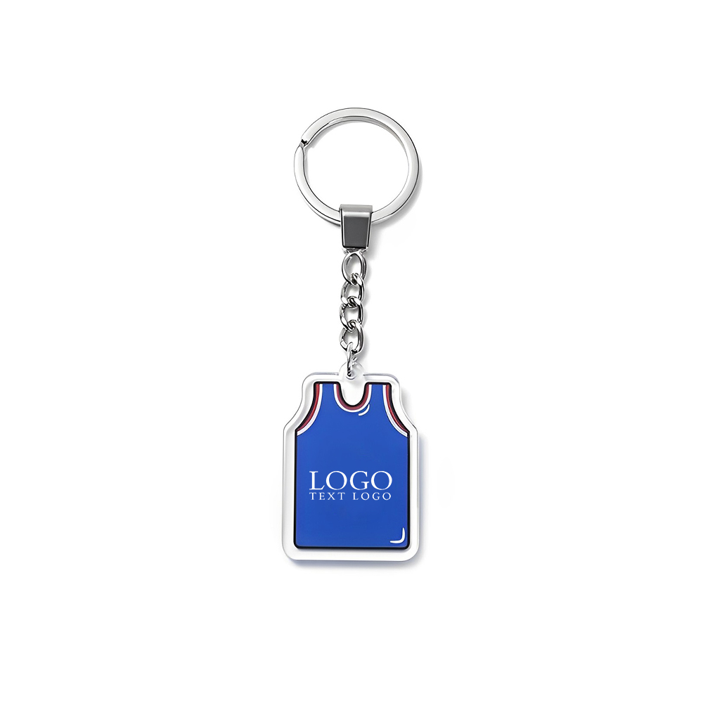 Custom Jersey Keychain Blue Logo