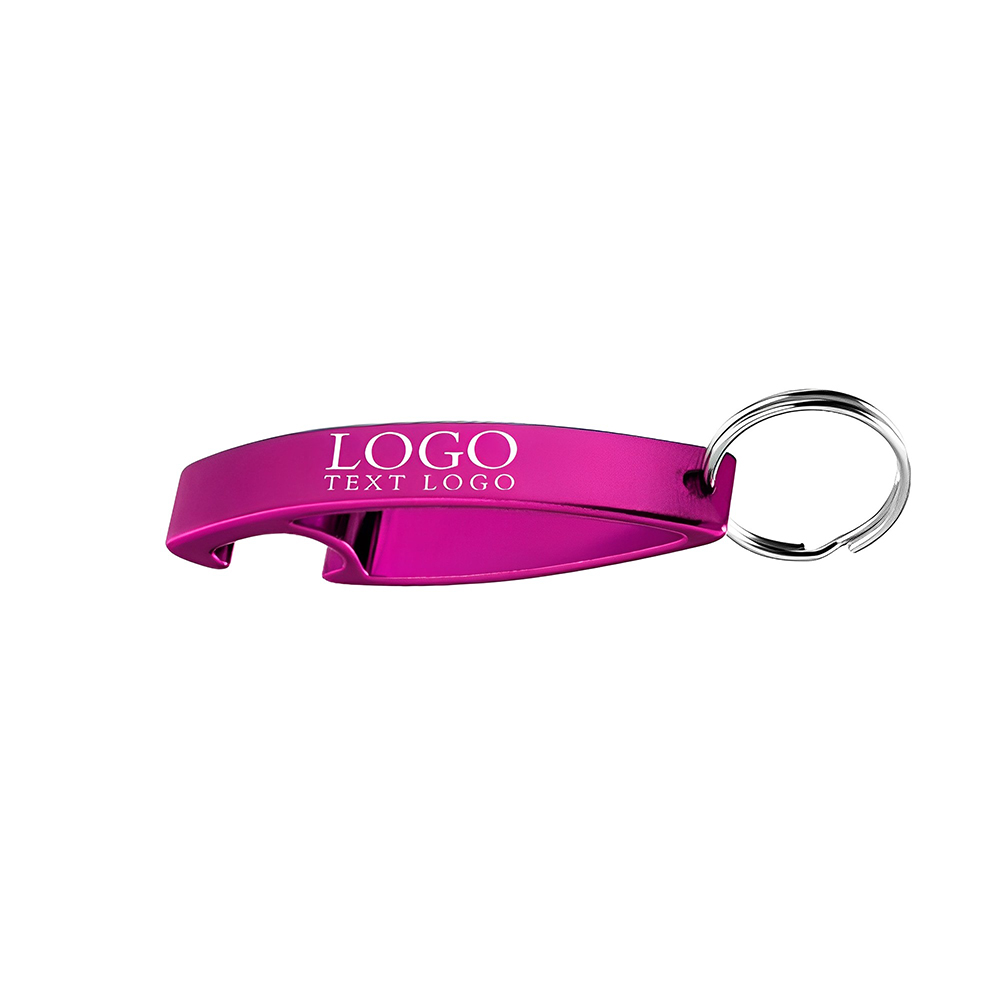 Aluminum Bottle Opener Keychains Purple With Logo