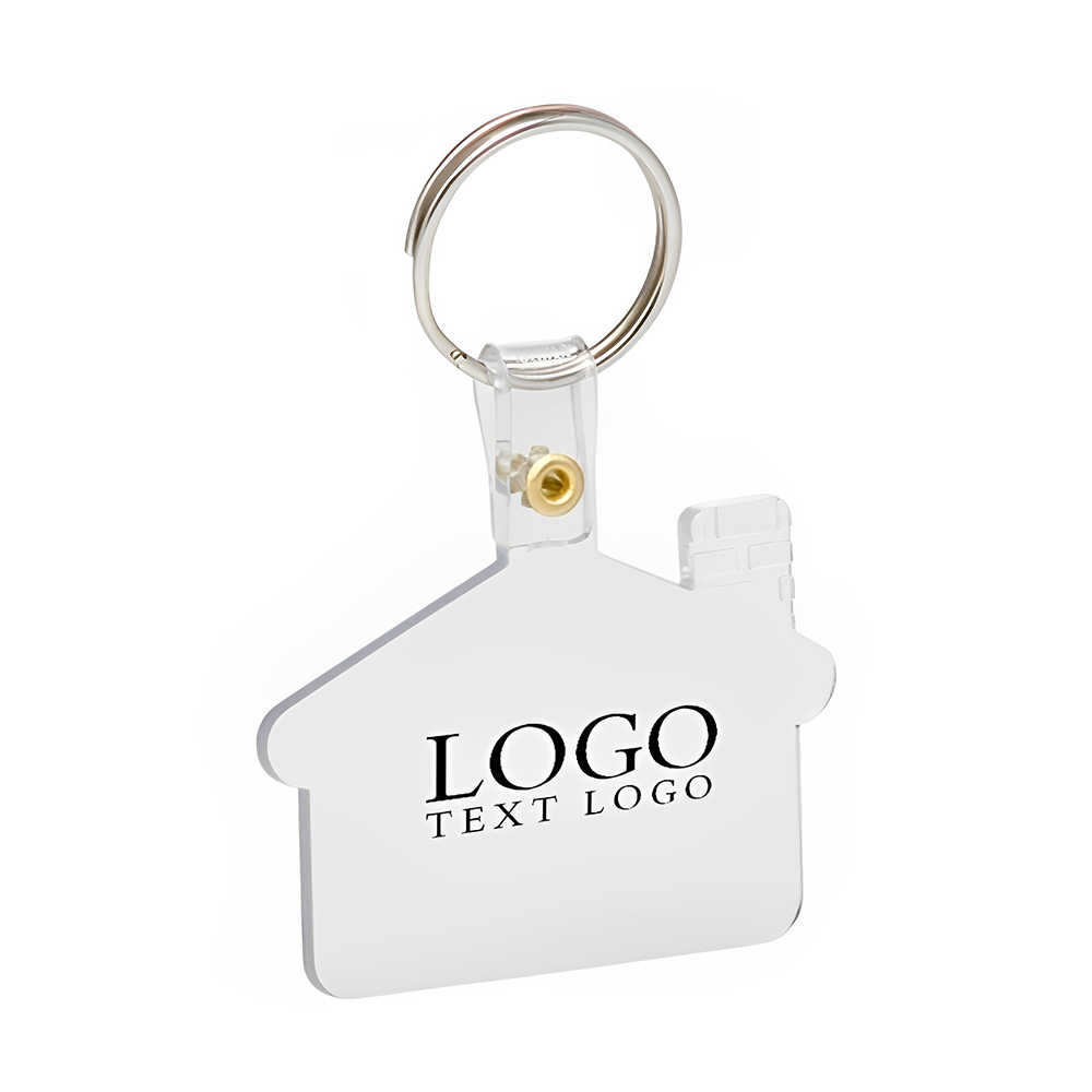 White House Shaped Soft Key Tags With Logo