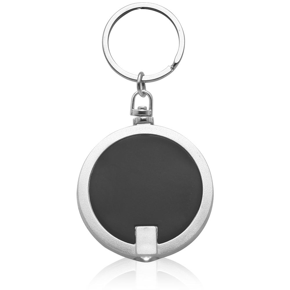 Black Round LED Key Chain