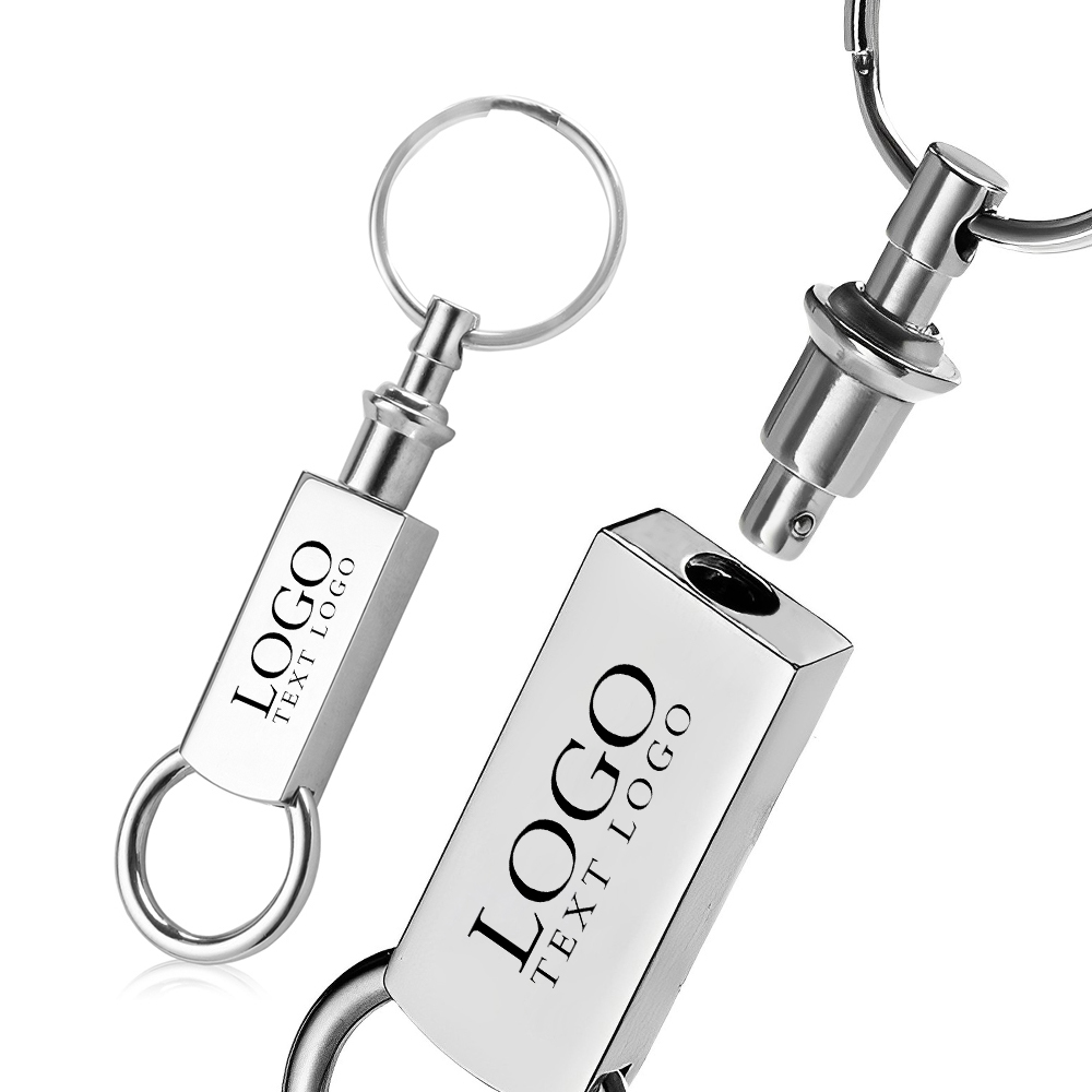 Custom Metal Valet Keychains Group With Logo