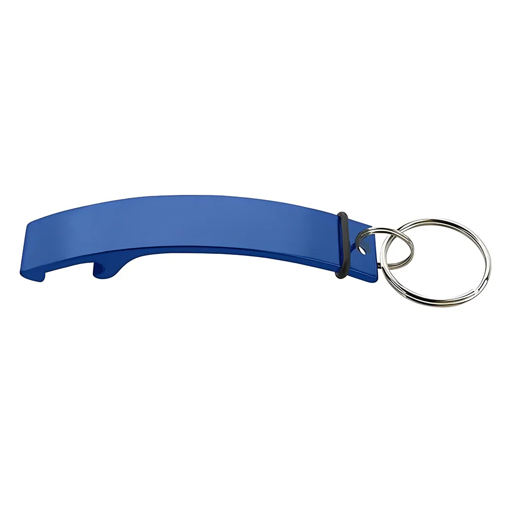 Branded Curve Aluminum Bottle Opener Blue Branded Curve Aluminum Bottle Opener Blue