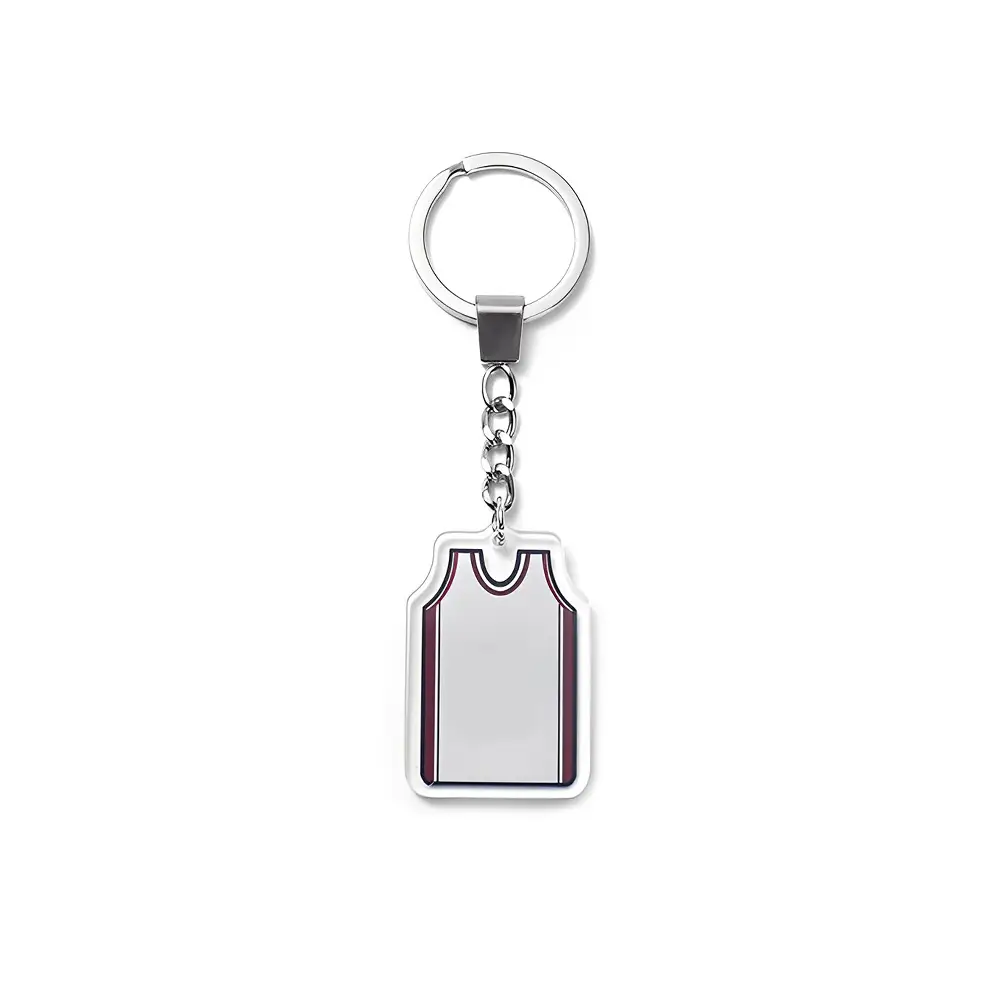 Custom Jersey Keychain White