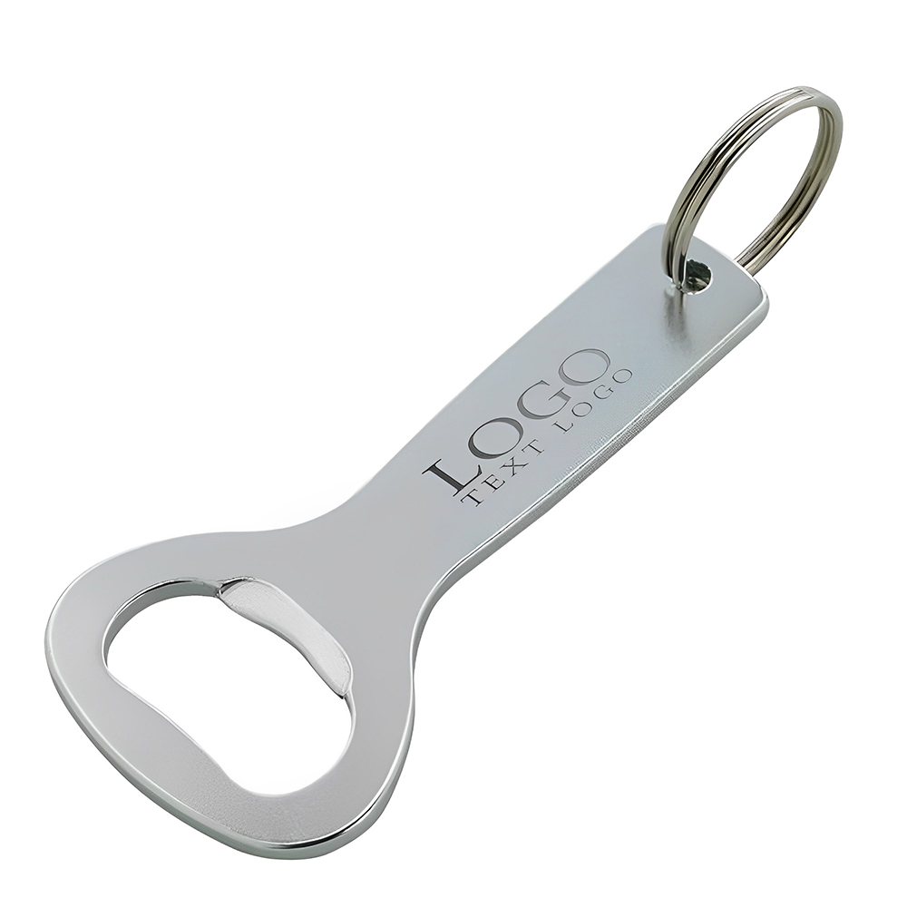 Advertising Aluminum Bottle Opener Key Ring Silver With Logo