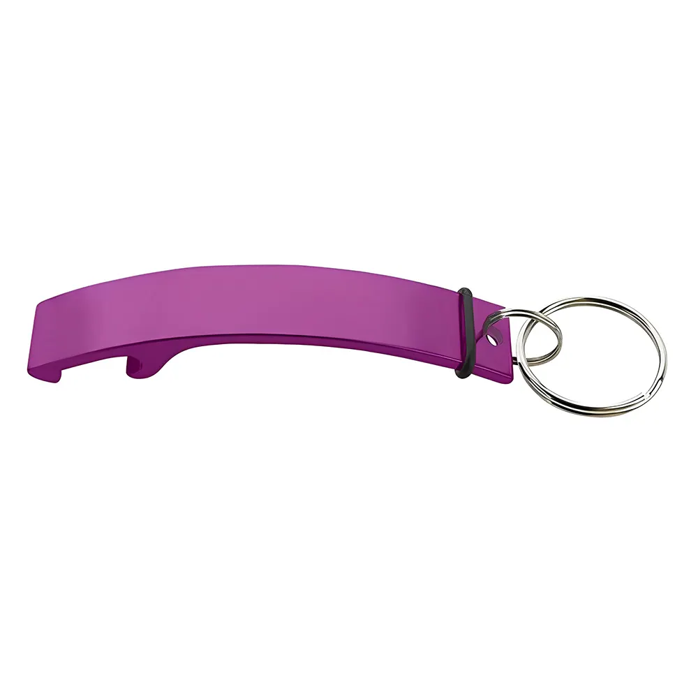 Branded Curve Aluminum Bottle Opener Purple Branded Curve Aluminum Bottle Opener Purple