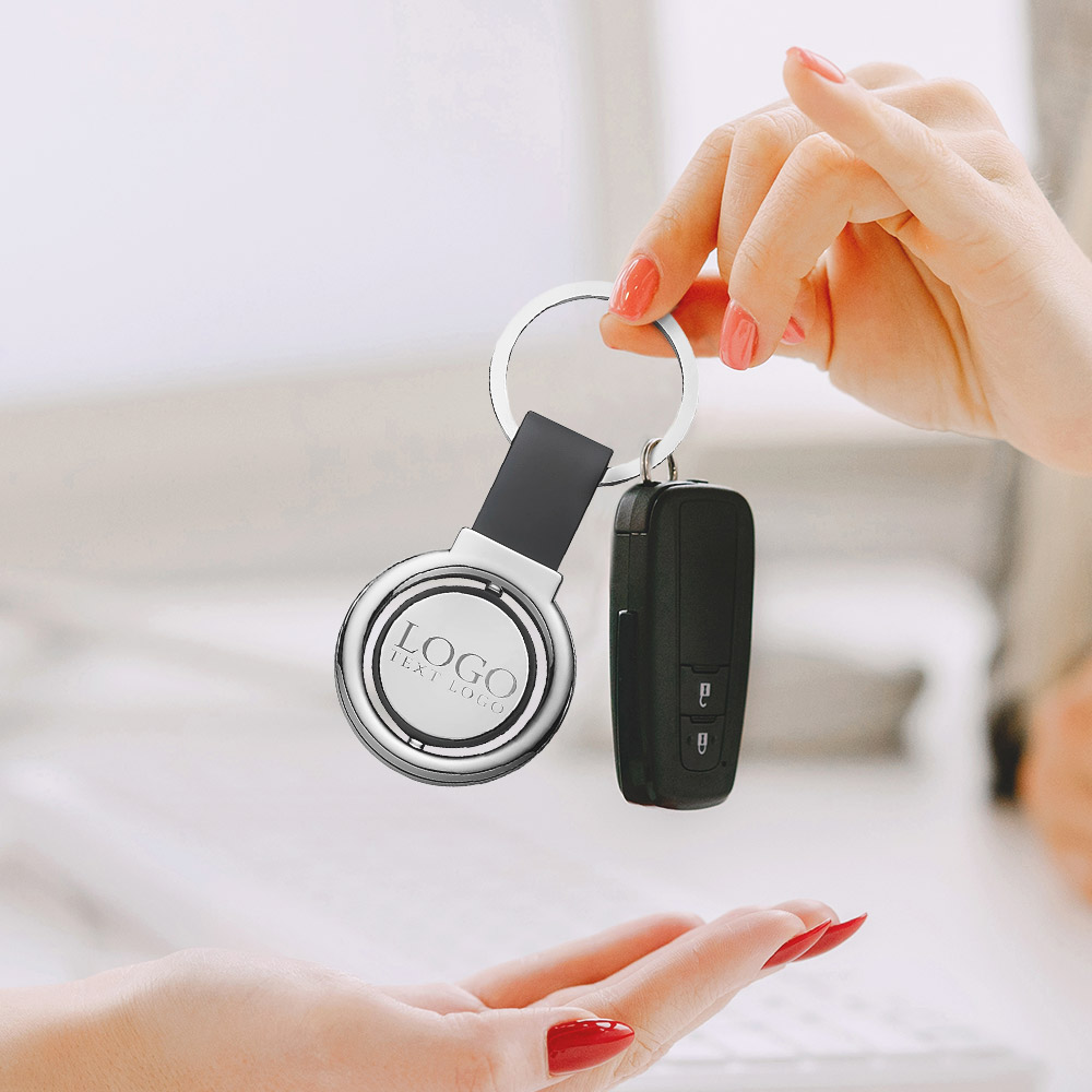 Giveaway  Circular Metal Spinner Key Tag