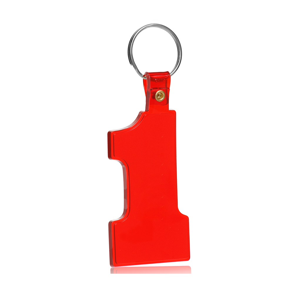 Red Number One Soft Keychains