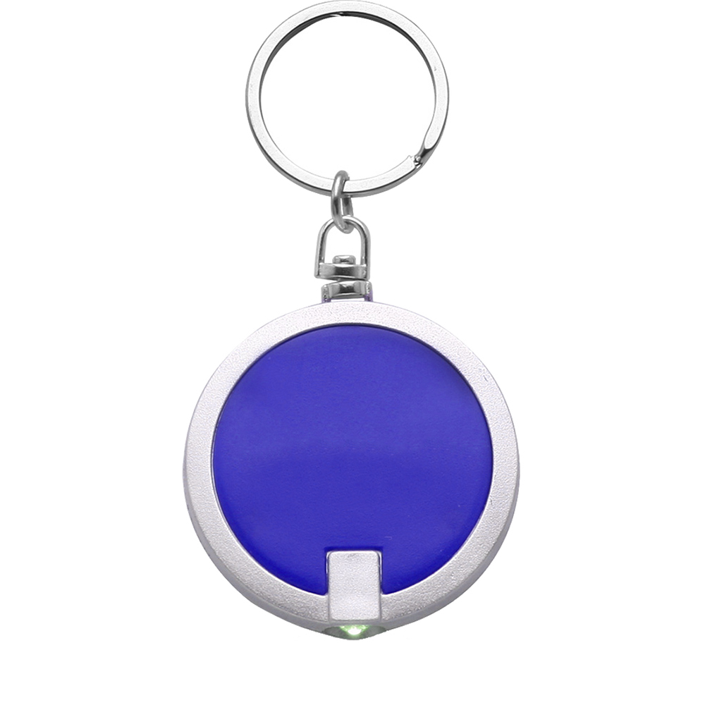 Blue Round LED Key Chain