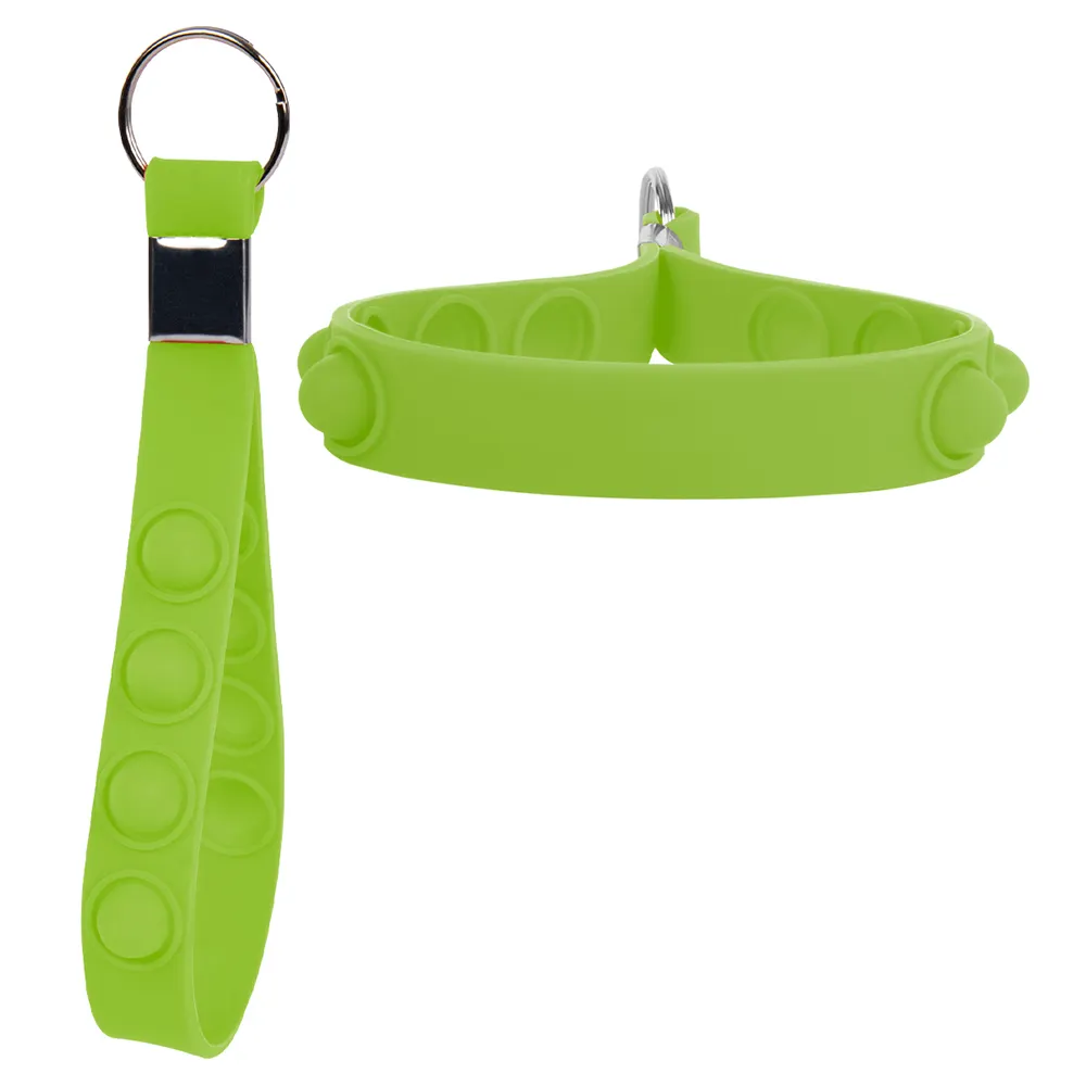 Green Push Pop Stress Reliever Keychain Green Push Pop Stress Reliever Keychain