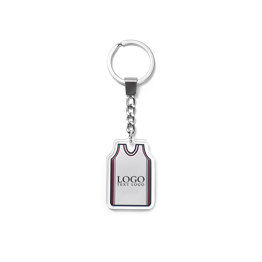 Custom Jersey Keychain White Logo