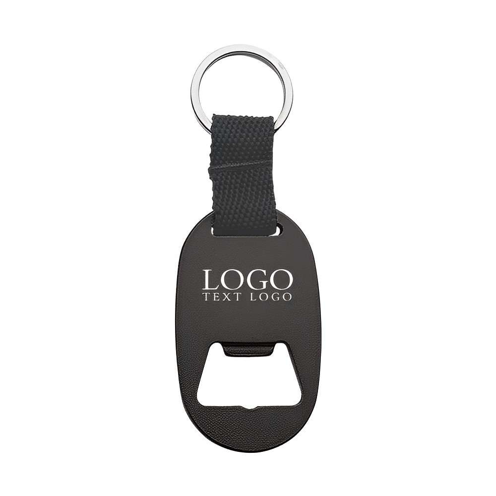 Black Metal Key Tag With Bottle Openers With Logo