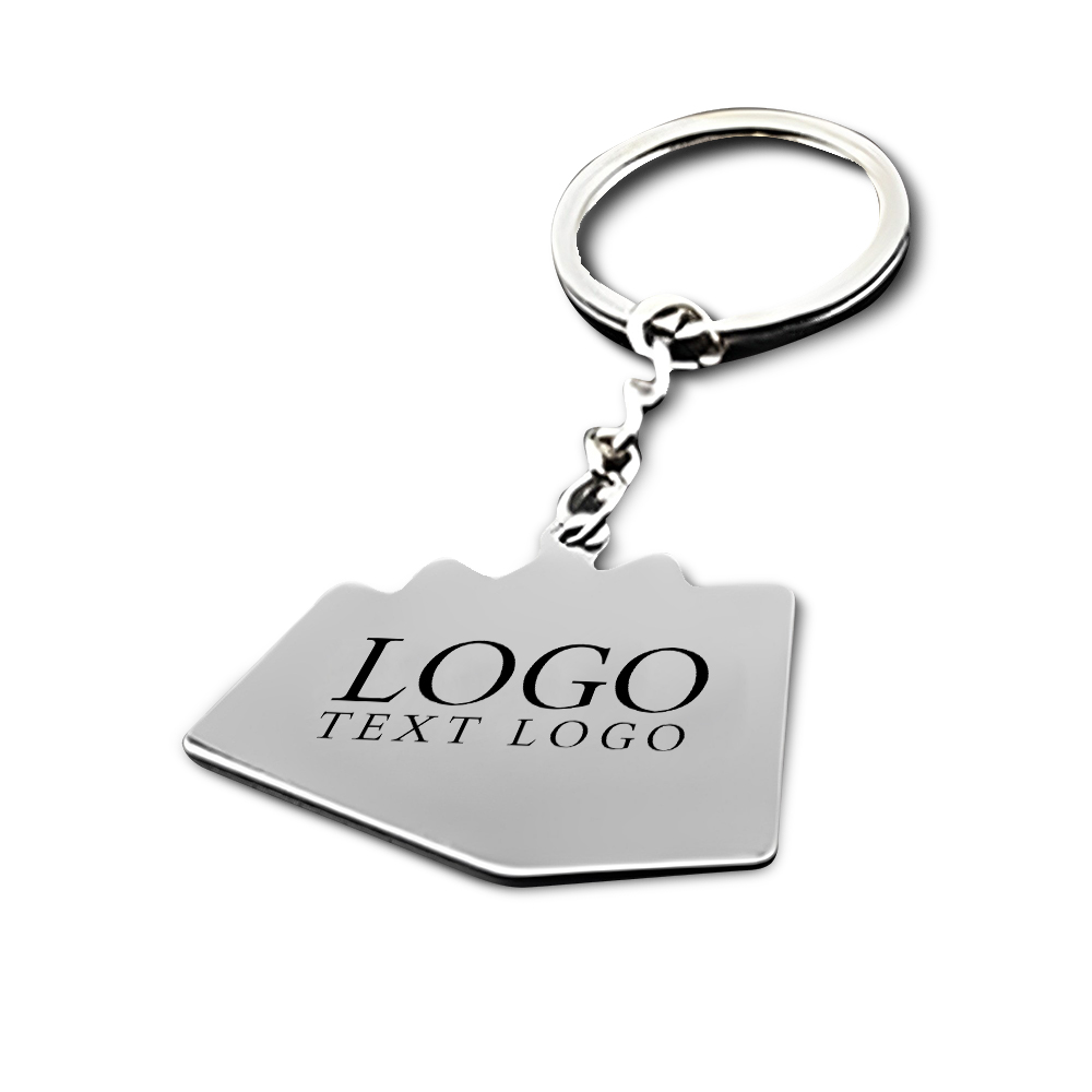 Custom Key Chain With Playing Poker Cards Back With Logo