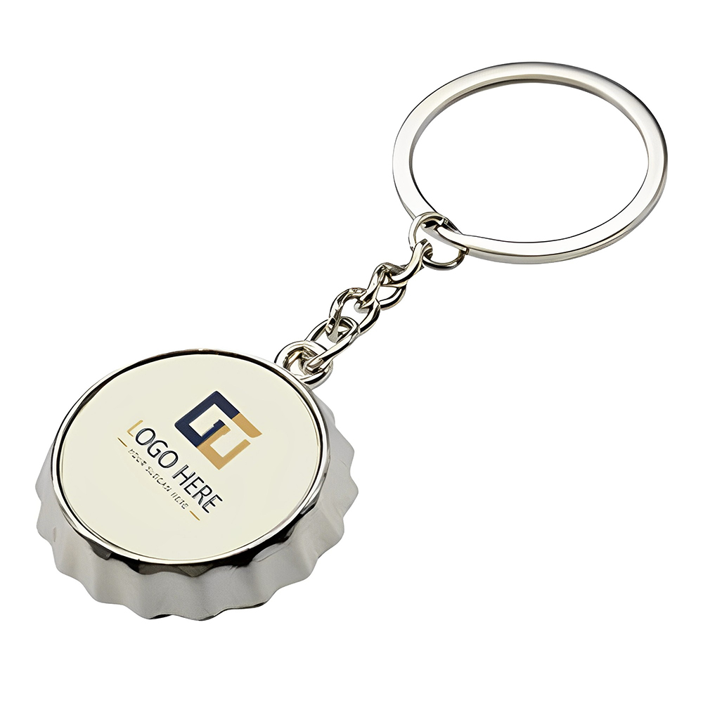 Bottle Cap Keychain Opener With Logo