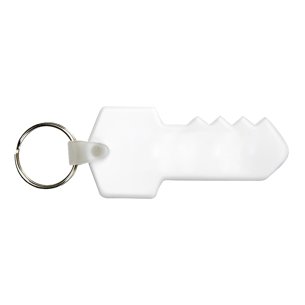 Custom Key Soft PVC Keytag White