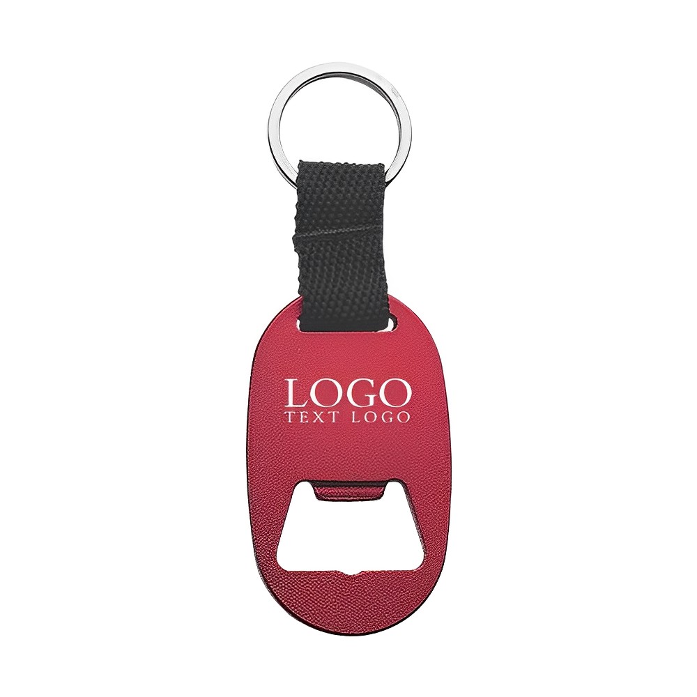 Red Metal Key Tag With Bottle Openers With Logo
