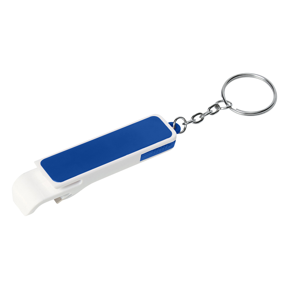 Blue Bottle Opener And Phone Stand Key Chains