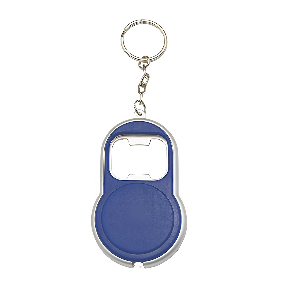 Promotional Bottle Opener & LED Keychains Blue
