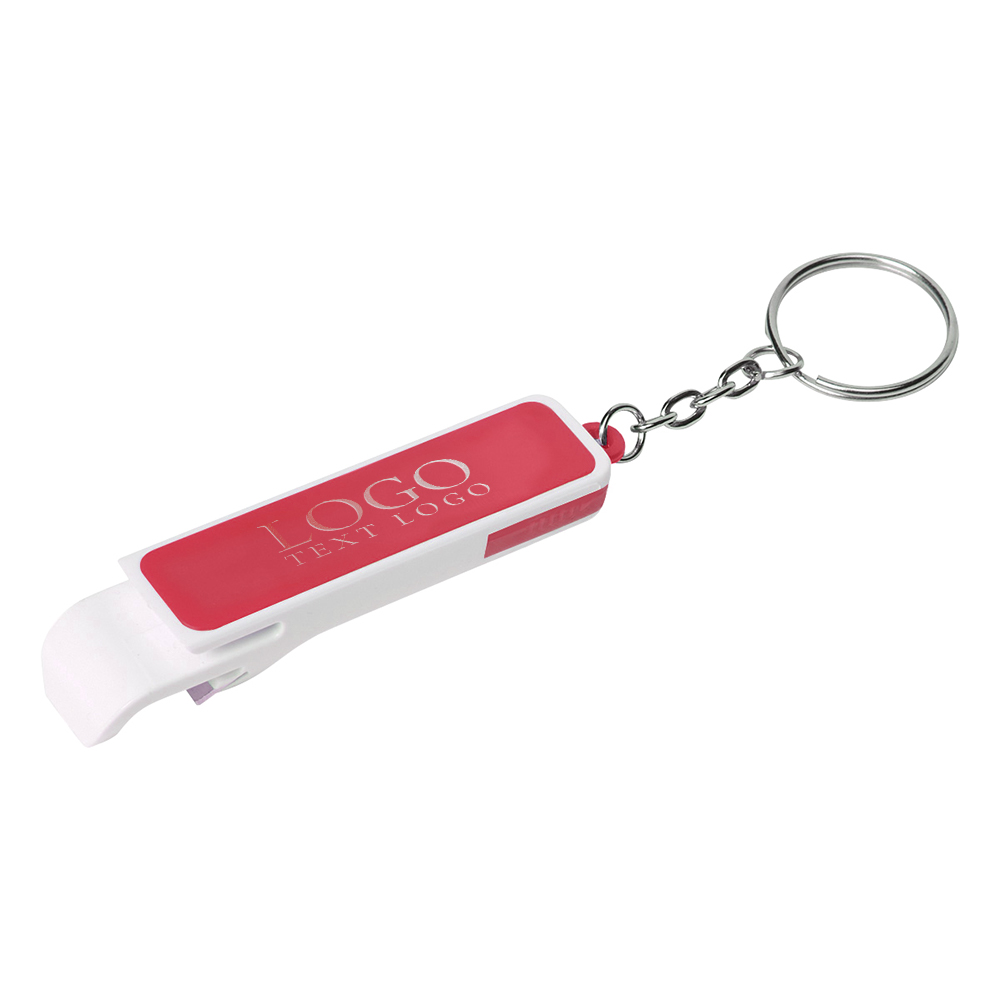 Red Bottle Opener And Phone Stand Key Chains With Logo