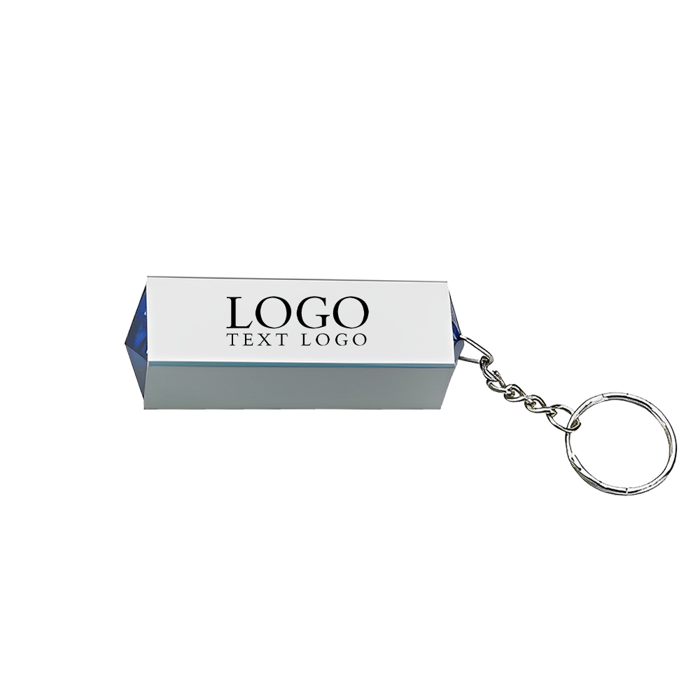 Custom Keychain With Manicure Pillar Blue With Logo