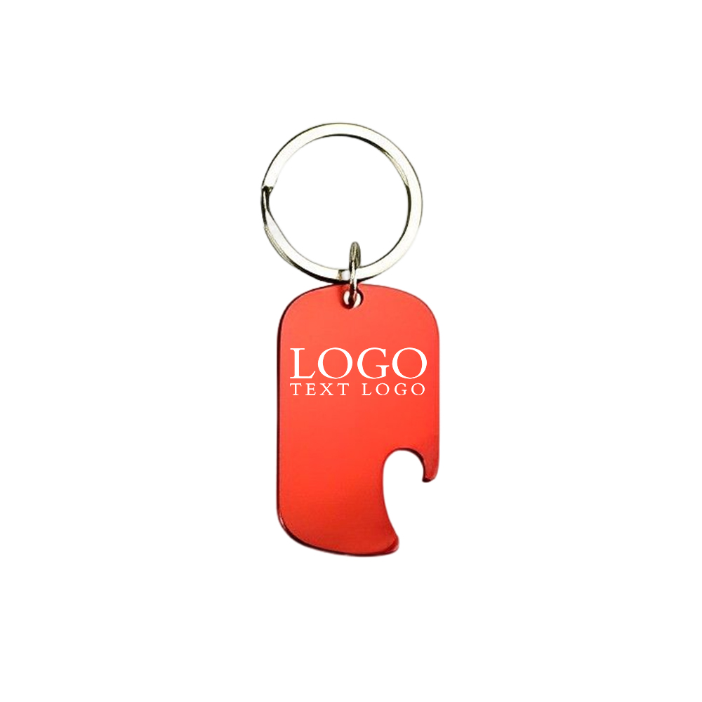 Promotional Dog Tag With Bottle Opener Red With Logo