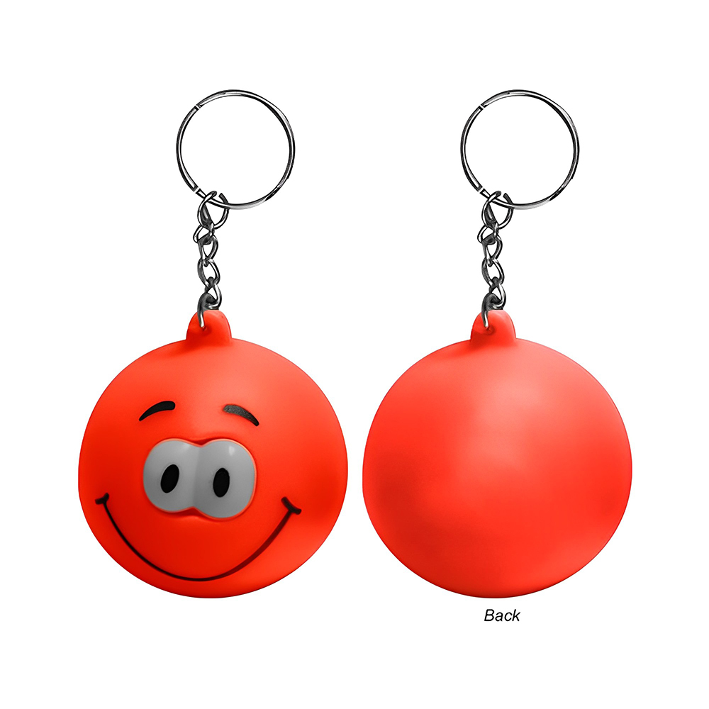 Personalized Eye Poppers Stress Reliever Keychain Red