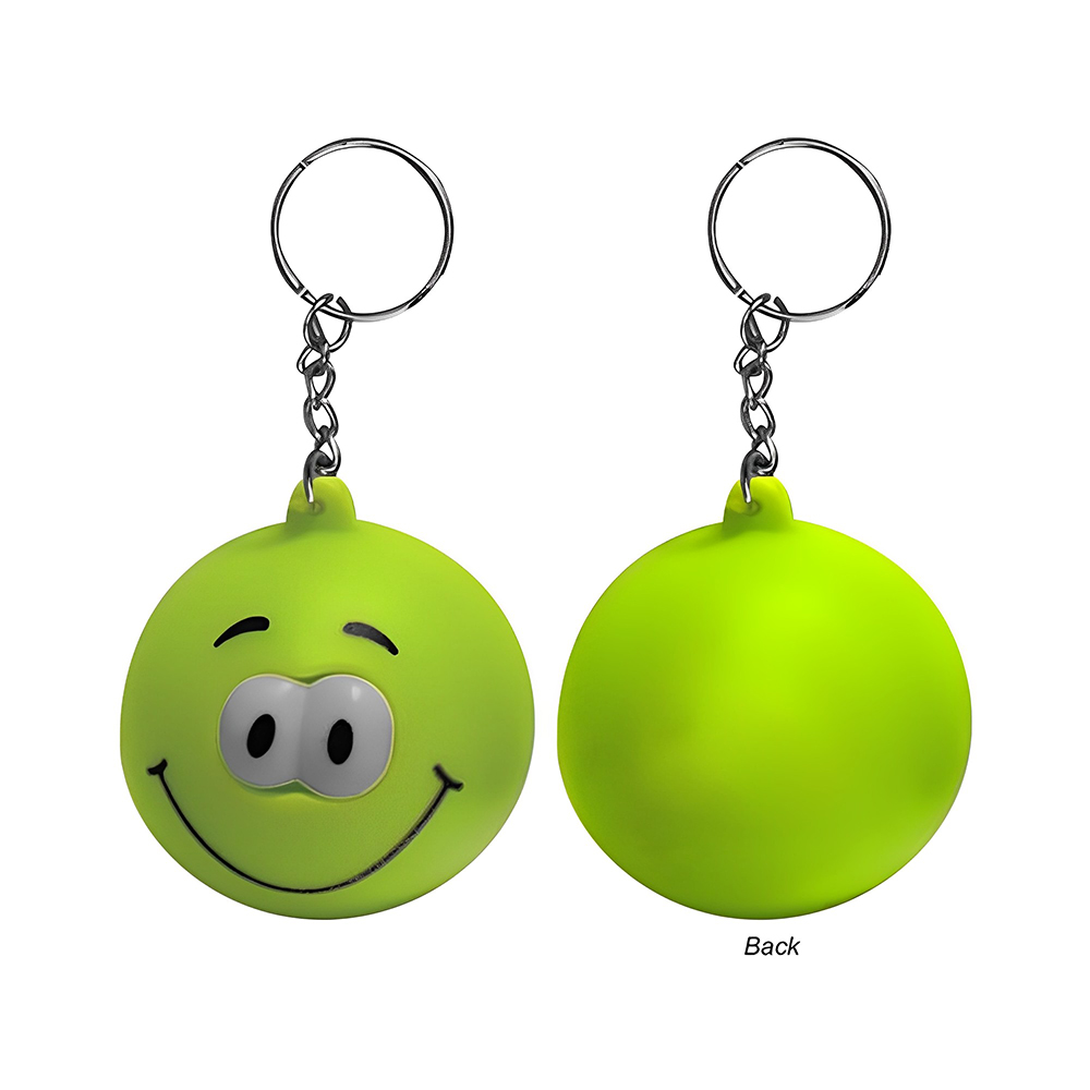 Personalized Eye Poppers Stress Reliever Keychain Lime
