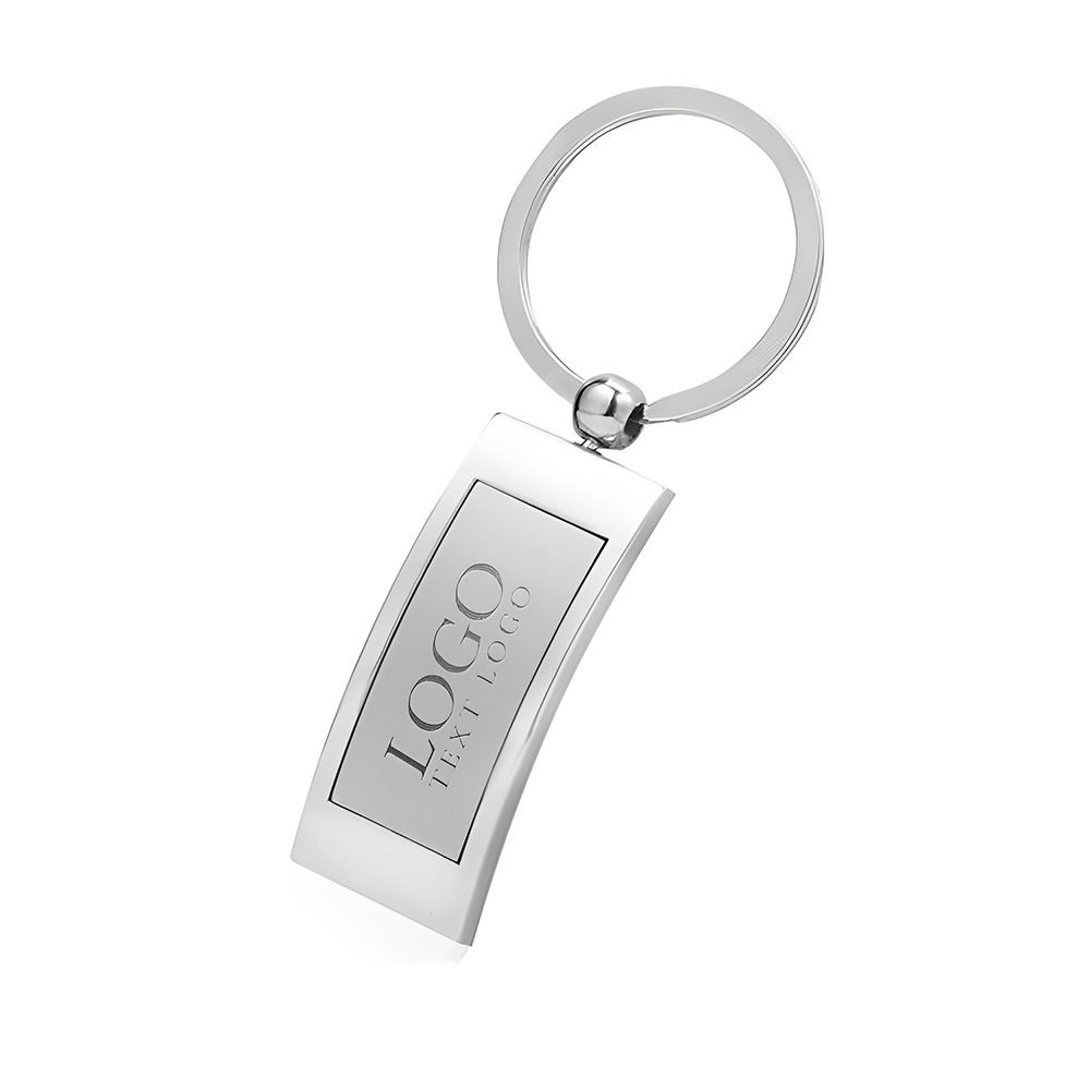 Promotional Arched Metal Key Chains With Logo