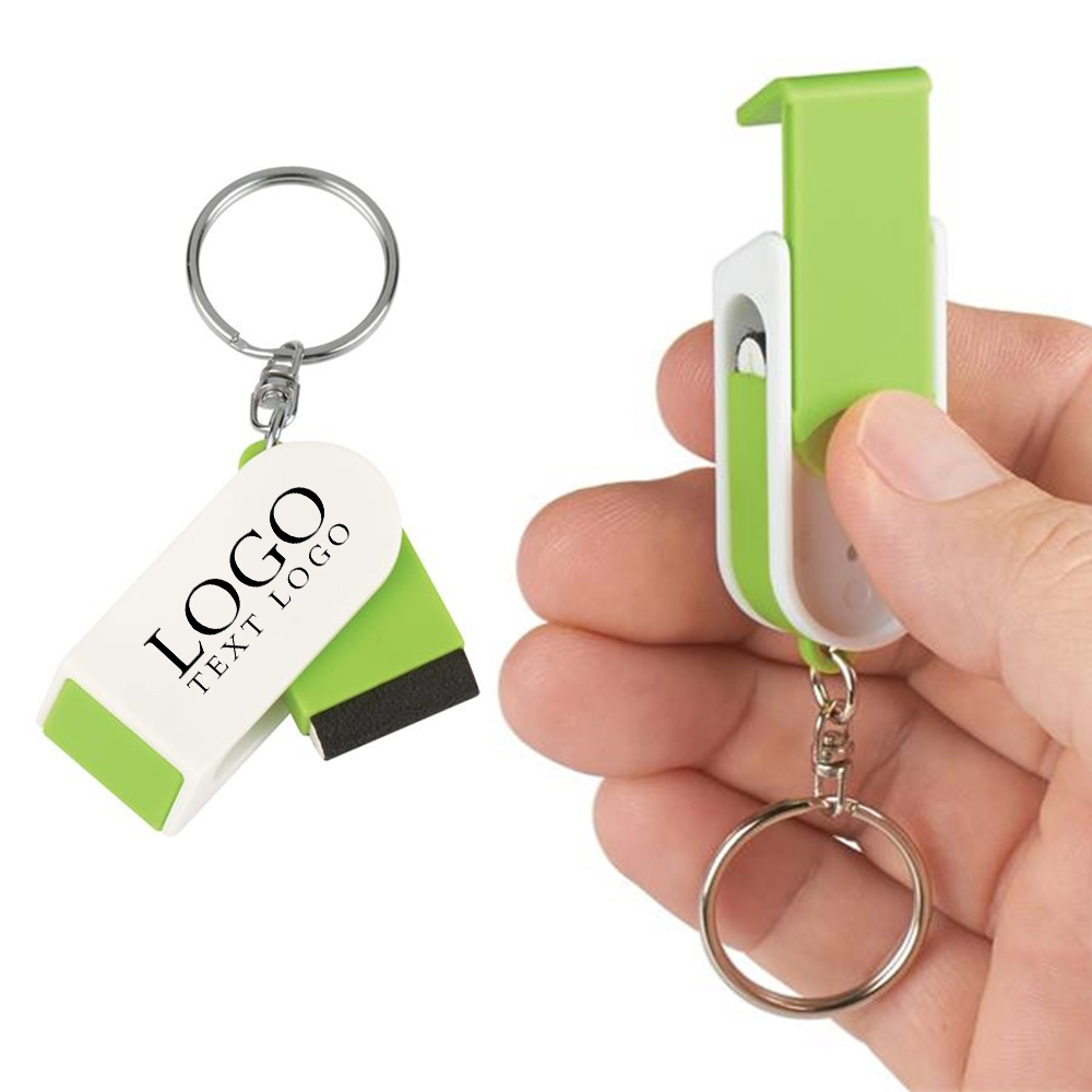 Advertising 2 in 1 Phone Holder and Swivel Screen Cleaner Detail