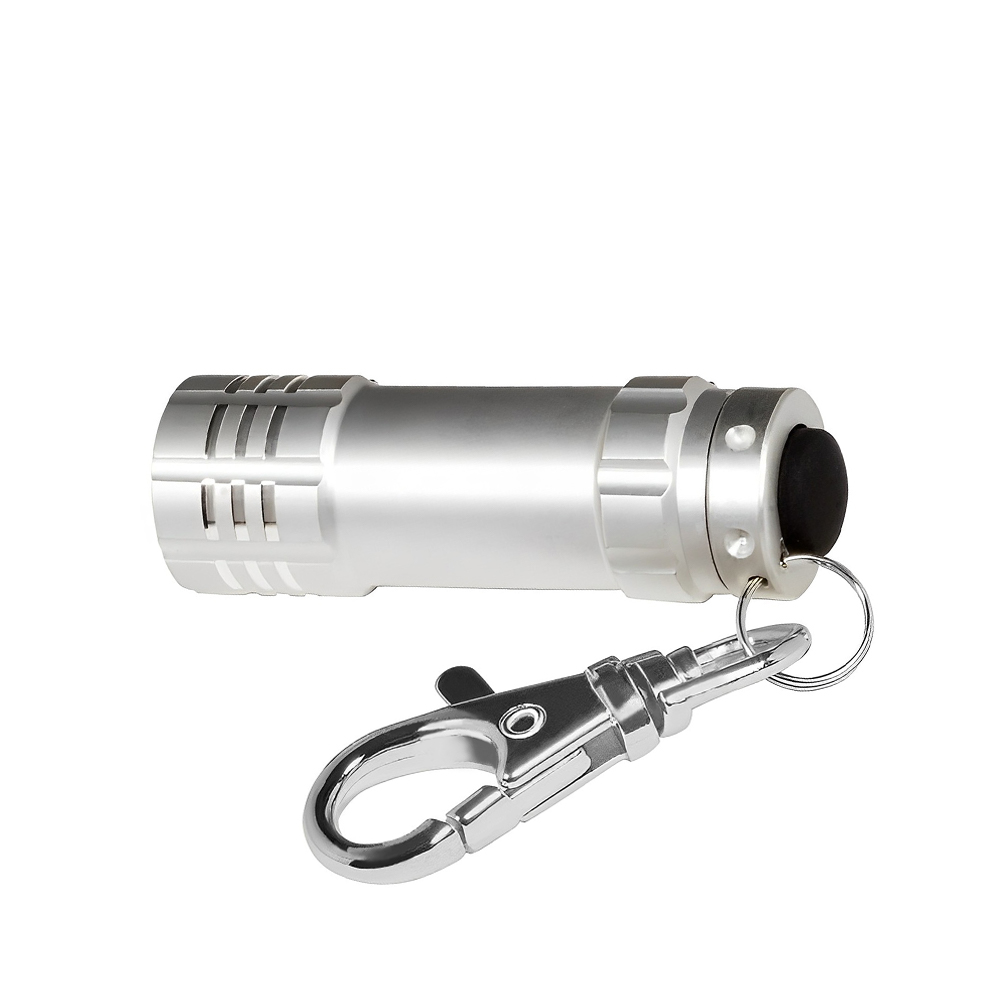 Customized Micro 3 LED TorchKey Holder Silver