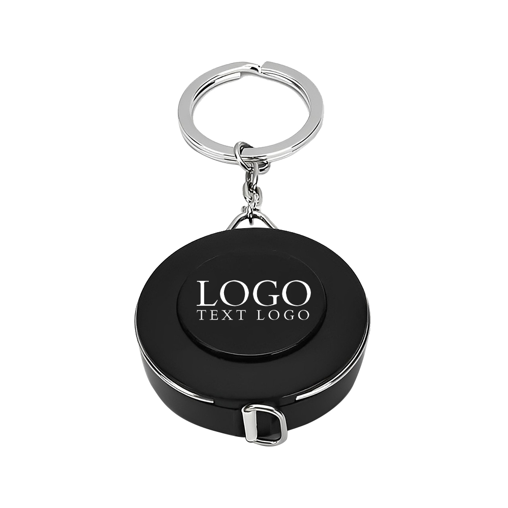 60 Measuring Tape Ruler W Keychain img Black With Logo