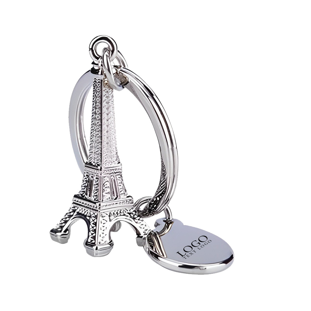 Tower Key Chain Silver With Logo