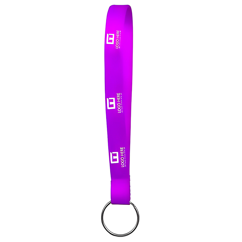 Purple  Wrist Strap Key Holder With Logo