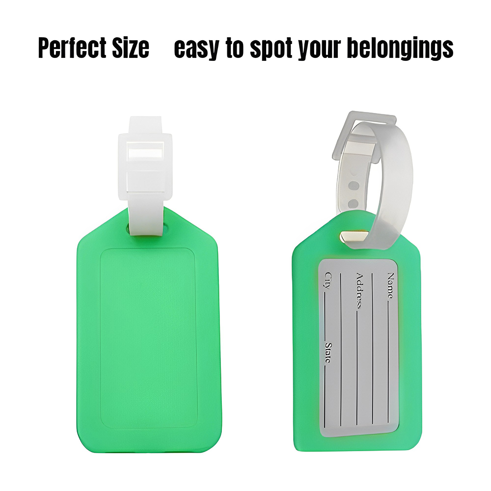 Green Rigid Plastic Luggage Tag Holders