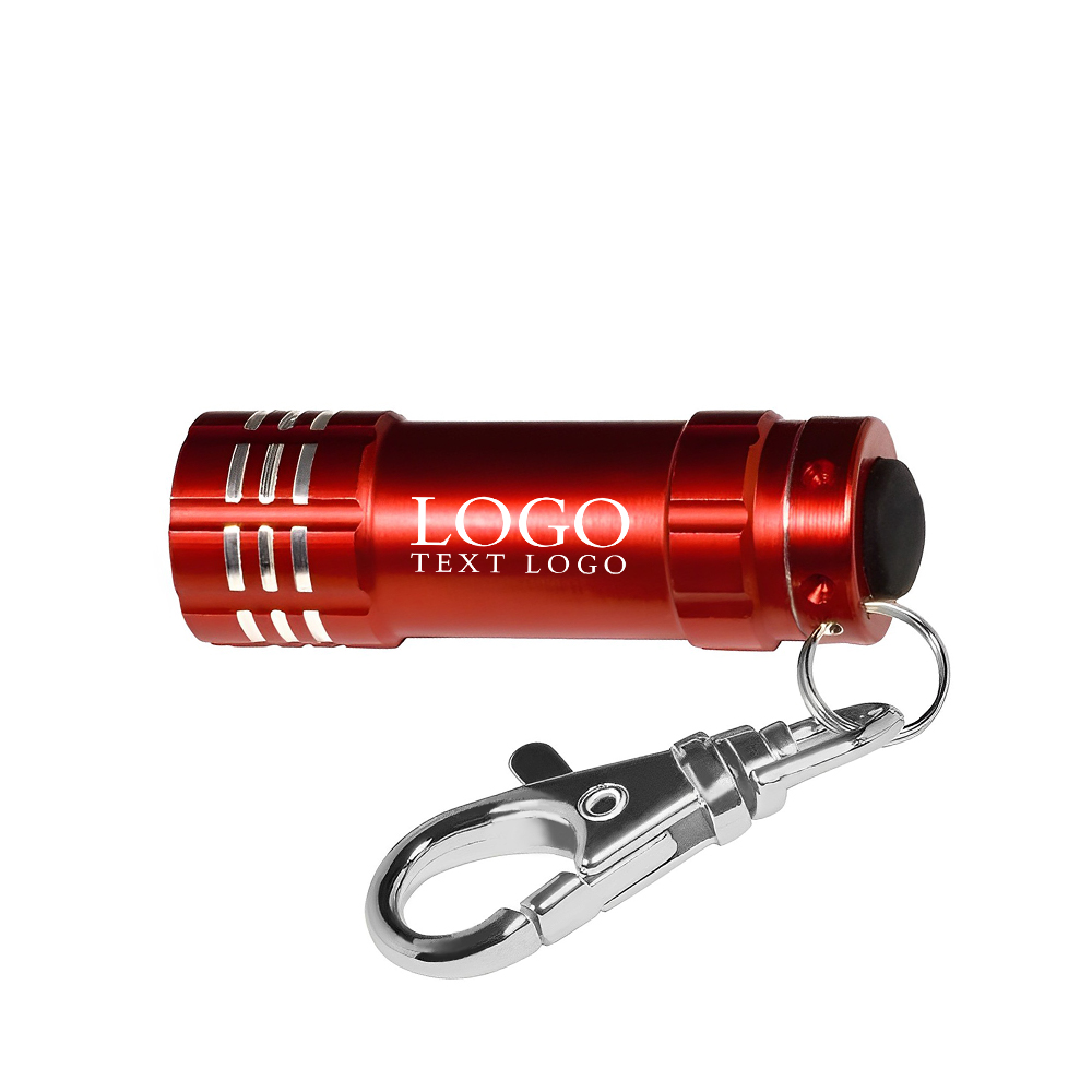 Customized Micro 3 LED TorchKey Holder Red With Logo