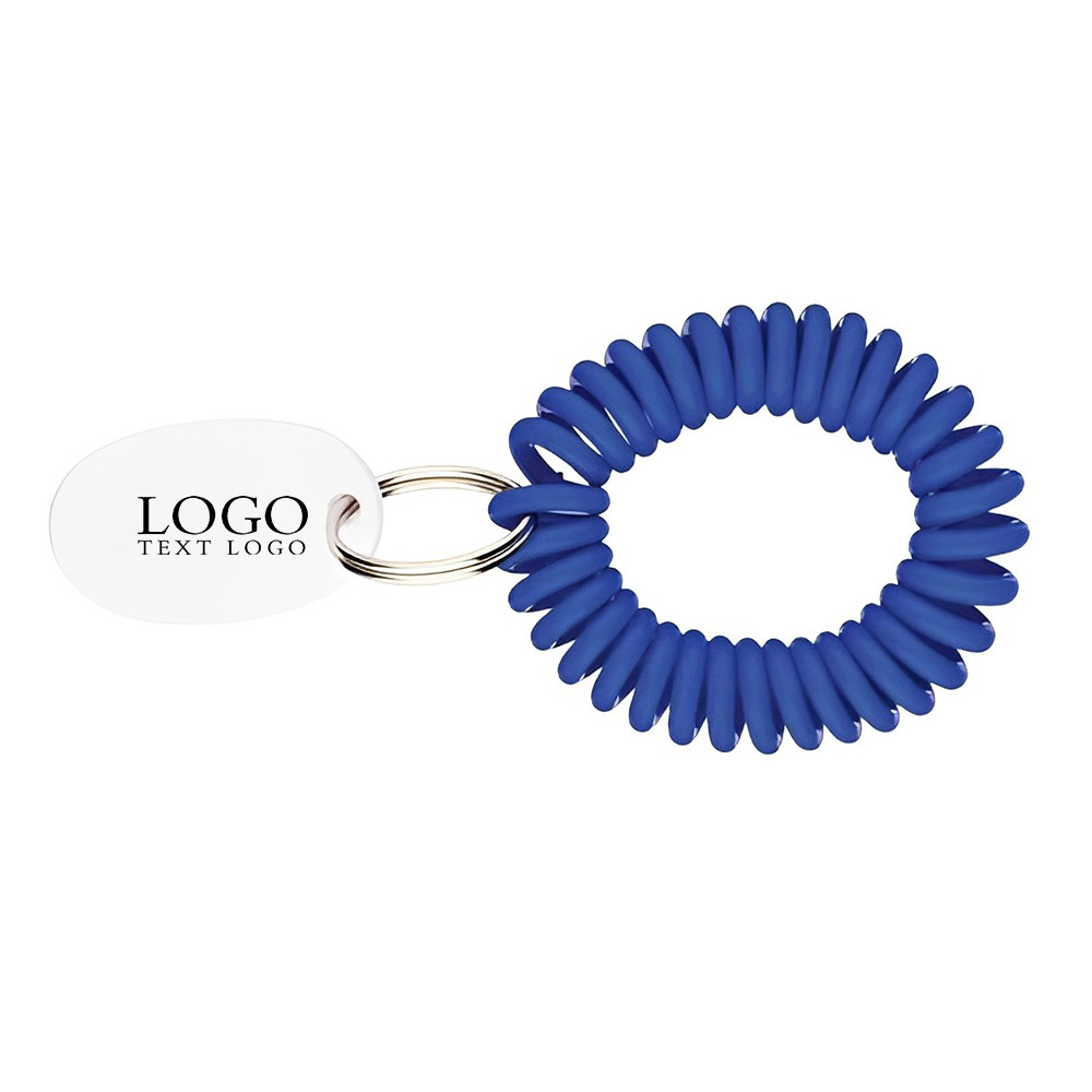 EVA Bracelet Wrist Coil wTag Keyring Blue With Logo