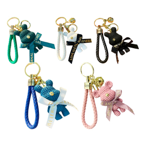 Cute Little Bear Wristlet Keychain