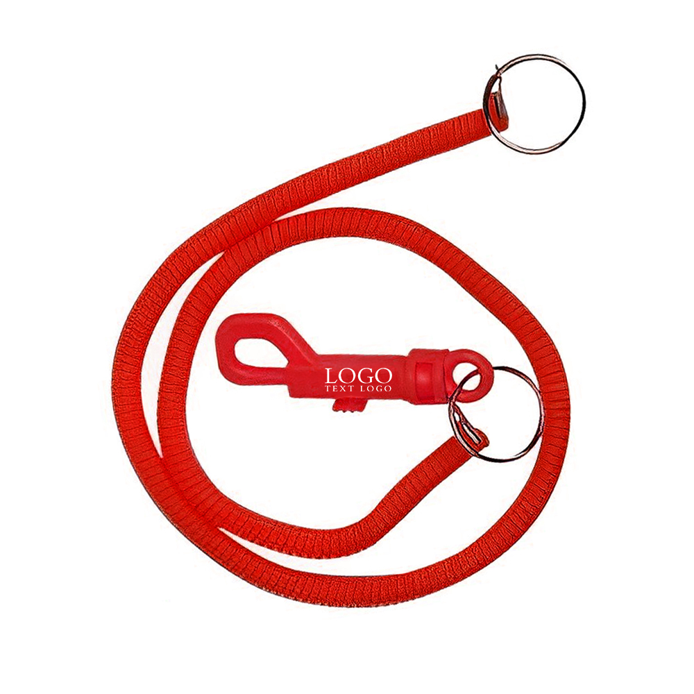 Clip With 20 Long Coil Keyring Red With Logo