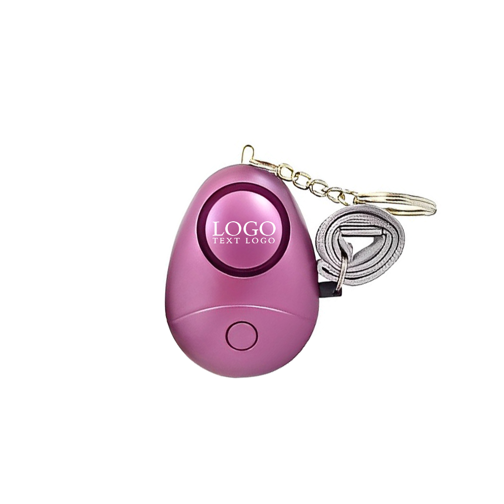 Purple Safesound Alarm Keychain With LED Light With Logo