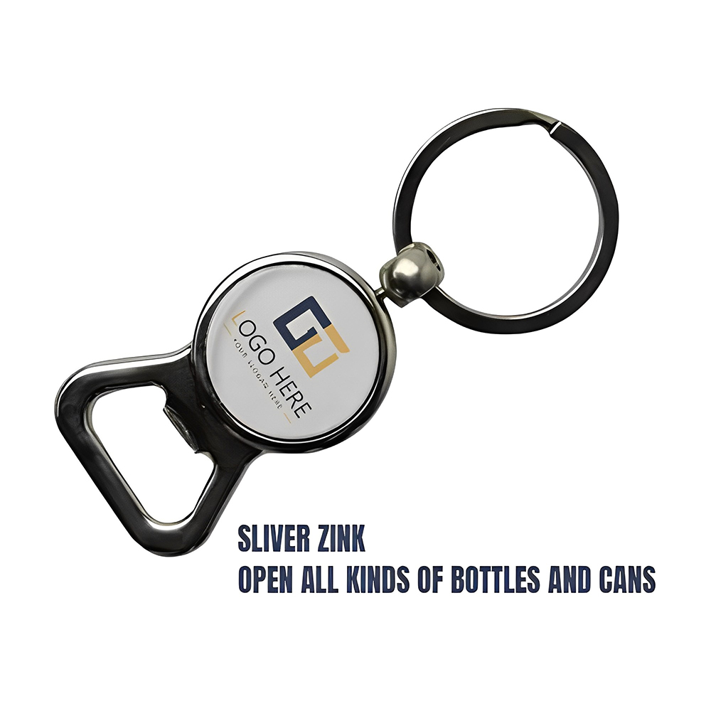 Zinc Keychain- Bottle Opener With Logo-Group