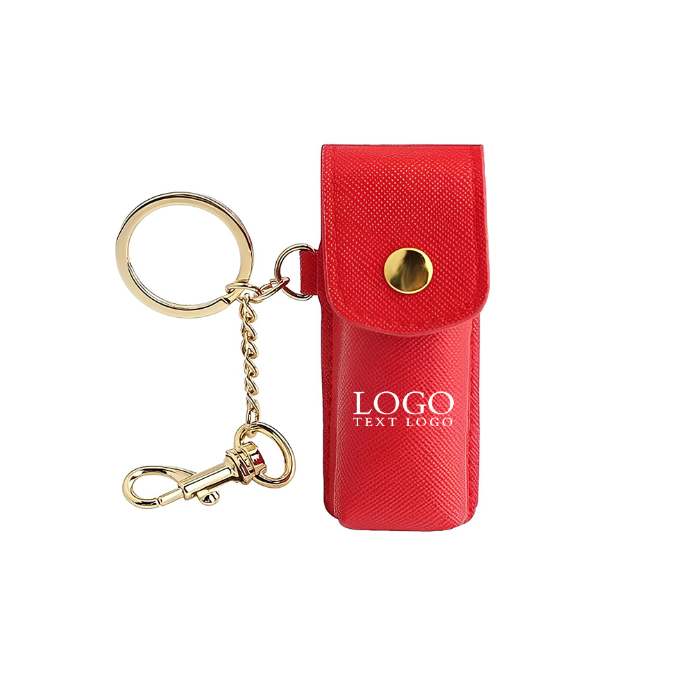 Lipstick Keychain Holder Red Logo