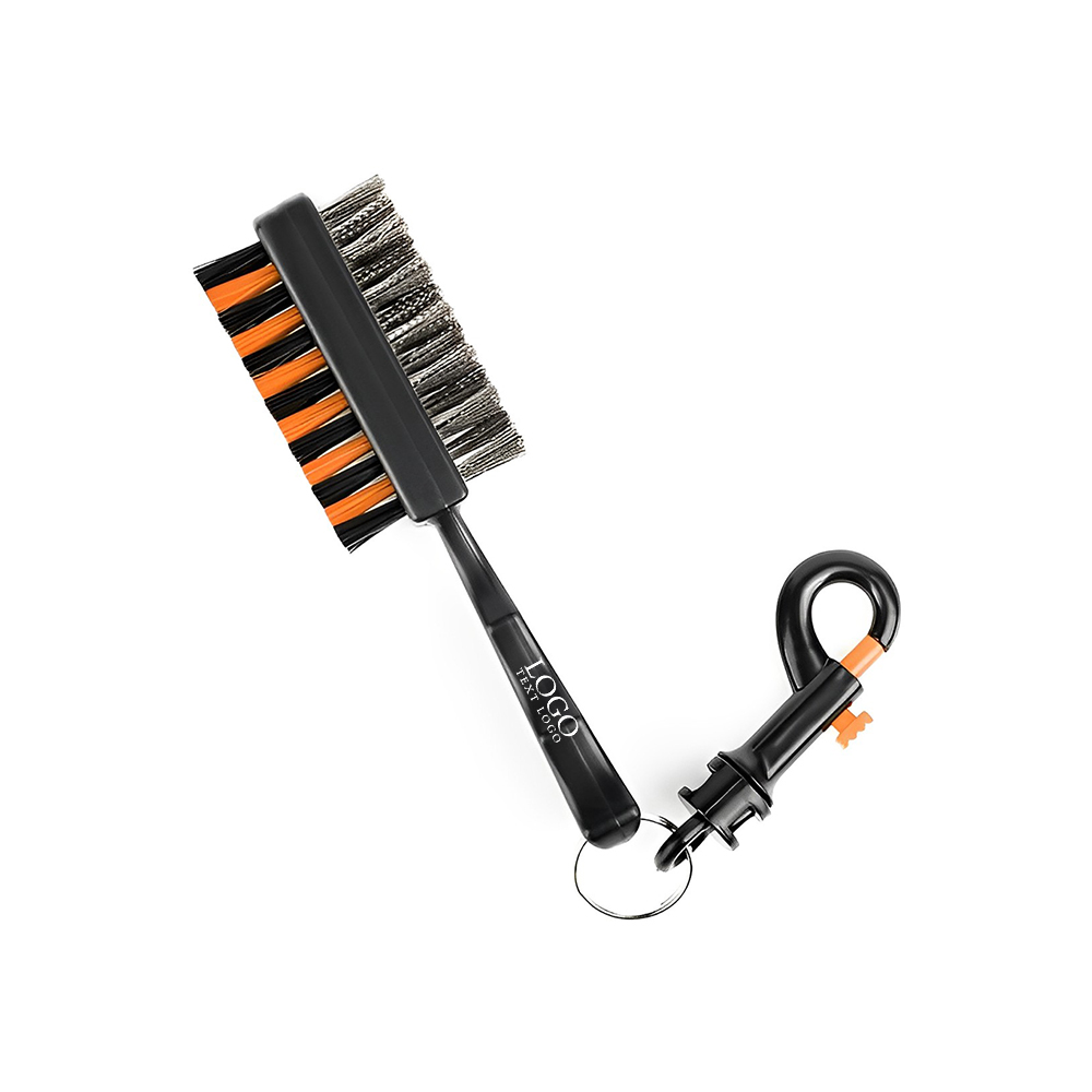 Golf Club Brush With Hook Orange Logo