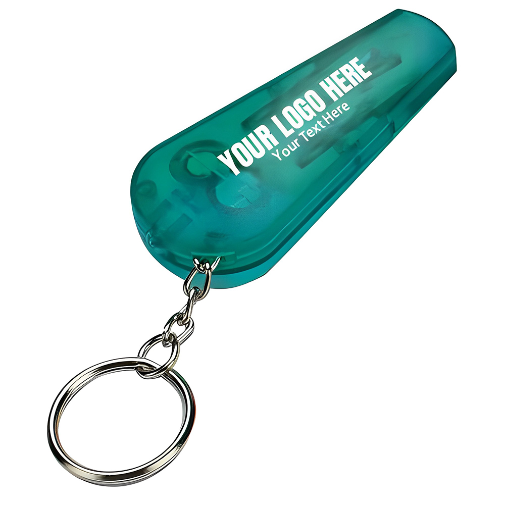 Green Light N Whistle Key Tag With Logo