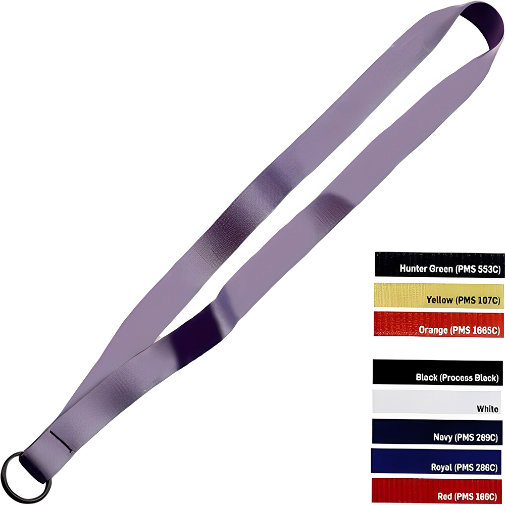 Light Purple Dye-Sublimated Sewn Lanyard with Black Split Ring