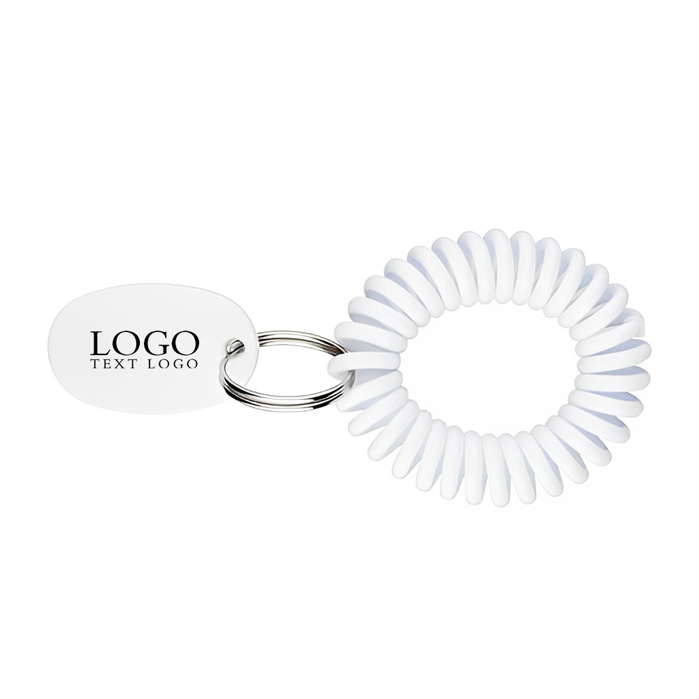 EVA Bracelet Wrist Coil wTag Keyring White With Logo