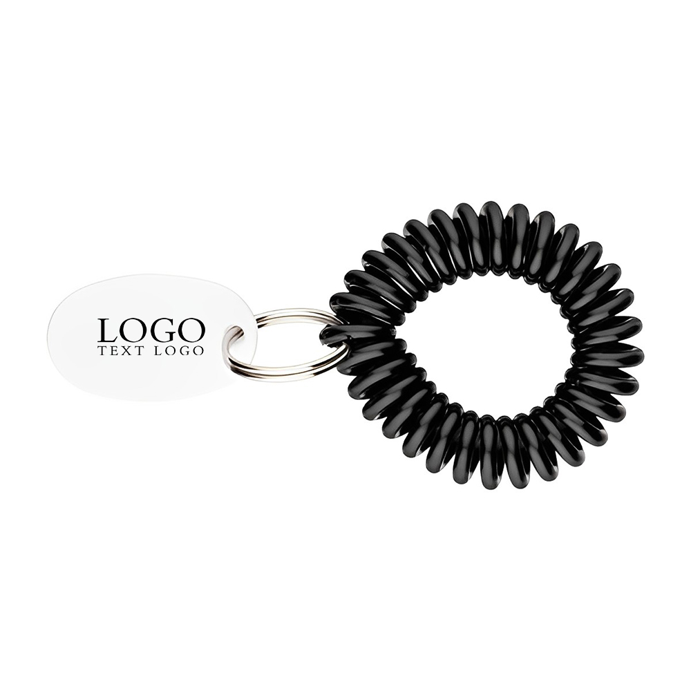 EVA Bracelet Wrist Coil wTag Keyring Black With Logo