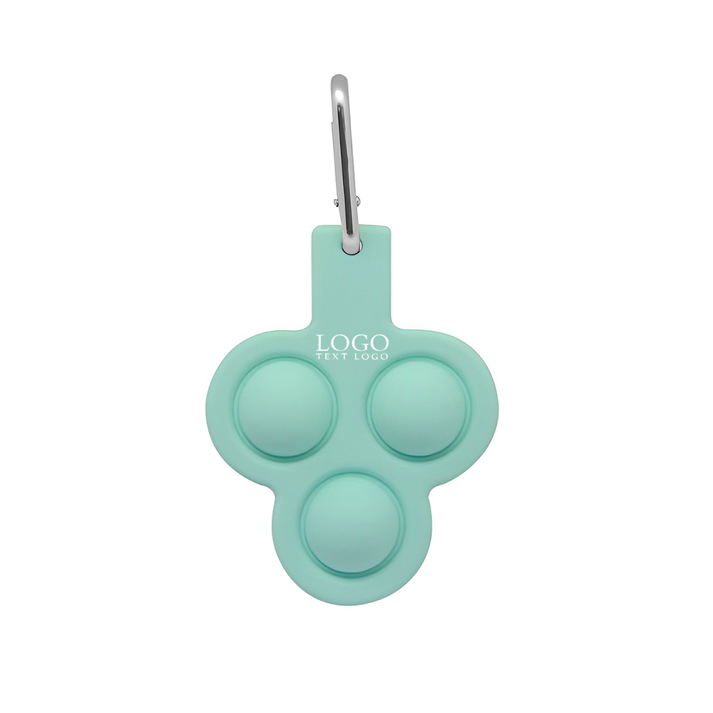 Advertising Green Poncho Ball Key Chains With Logo