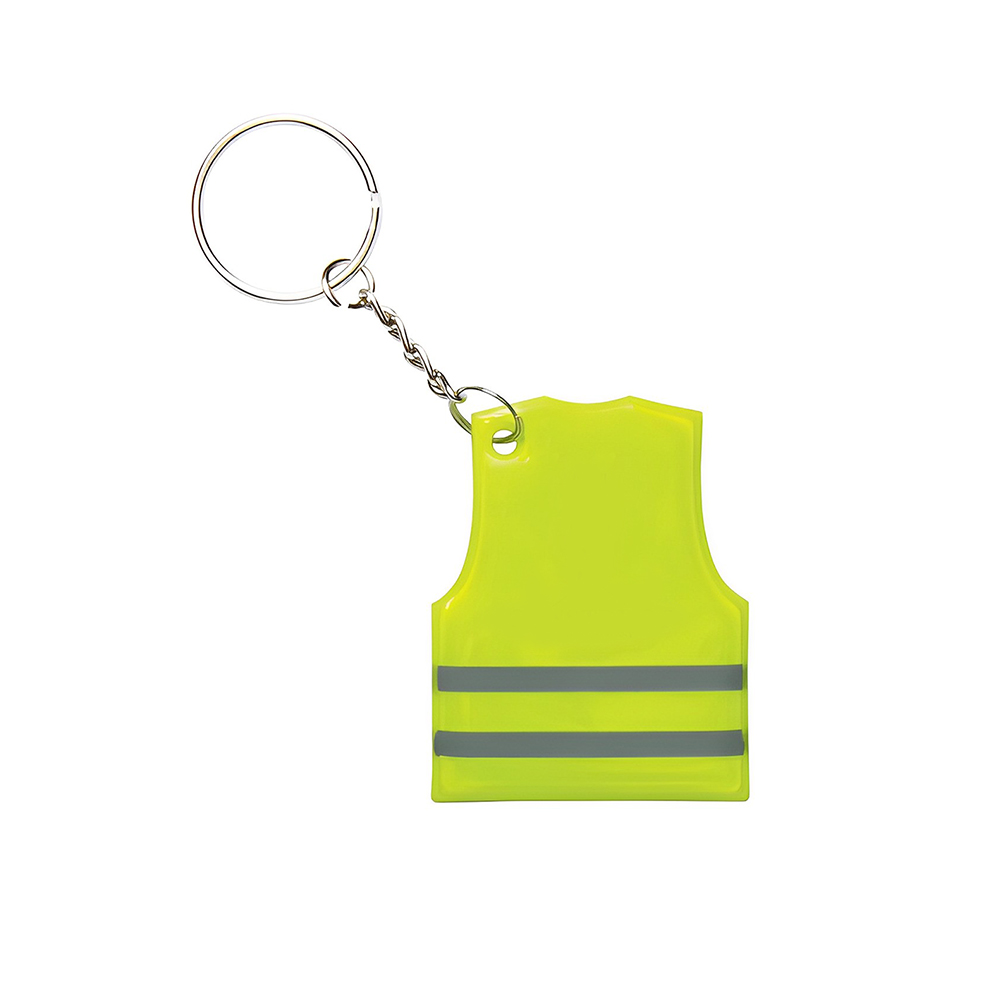 Promotional Reflective Safety Vest Keytag Yellow